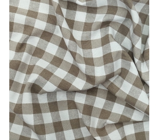 Loneta Cuadros Vichy 15mm Marrón [product.brand] 2 - Tejidos Yasmina 
