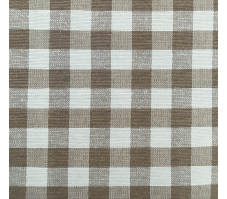 Loneta Cuadros Vichy 15mm Marrón [product.brand] 3 - Tejidos Yasmina 