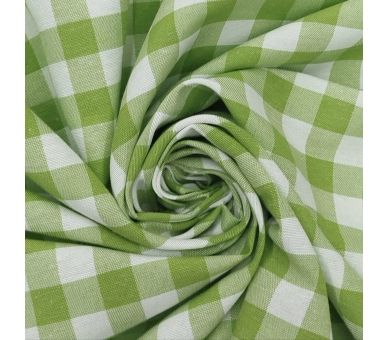 Loneta Cuadros Vichy 15mm Verde Oliva [product.brand] 1 - Tejidos Yasmina 