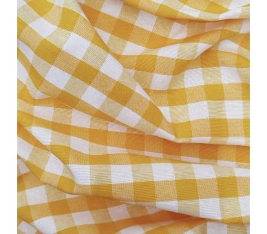 Loneta Cuadros Vichy 15mm Amarillo [product.brand] 2 - Tejidos Yasmina 
