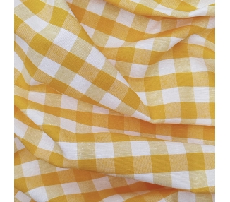 Loneta Cuadros Vichy 15mm Amarillo [product.brand] 2 - Tejidos Yasmina 