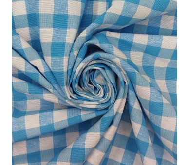 Loneta Cuadros Vichy 15mm Azul Medio [product.brand] 1 - Tejidos Yasmina 