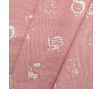 Algodón Wild Animals León Rosa [product.brand] 3 - Tejidos Yasmina 