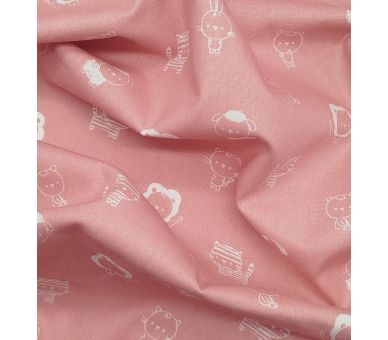 Algodón Wild Animals León Rosa [product.brand] 4 - Tejidos Yasmina 