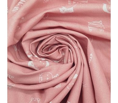 Algodón Wild Animals León Rosa [product.brand] 1 - Tejidos Yasmina 