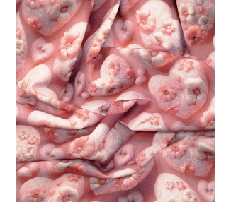 Algodón 3D Flores Corazon Floral [product.brand] 4 - Tejidos Yasmina 