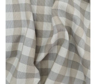 Loneta Cuadros Vichy Beige And Gray 15mm [product.brand] 2 - Tejidos Yasmina 