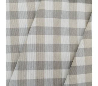 Loneta Cuadros Vichy Beige And Gray 15mm [product.brand] 3 - Tejidos Yasmina 