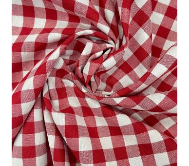 Loneta Cuadros Vichy Rojo 15mm [product.brand] 1 - Tejidos Yasmina 