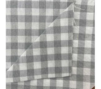 Loneta Cuadros Vichy Gris 15mm [product.brand] 3 - Tejidos Yasmina 