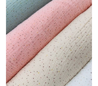 Muselina Mini Topos Beige [product.brand] 5 - Tejidos Yasmina 