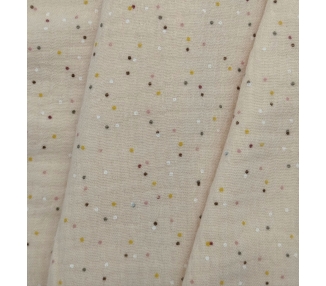 Muselina Mini Topos Beige [product.brand] 2 - Tejidos Yasmina 