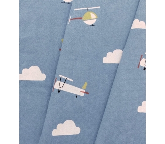 Rustic Cotton Azul Print Katia - Planes Katia Fabrics 2 - Tejidos Yasmina 