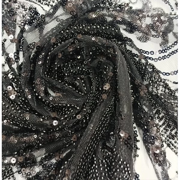 Tul Pedrería Negro [product.brand] 5 - Tejidos Yasmina