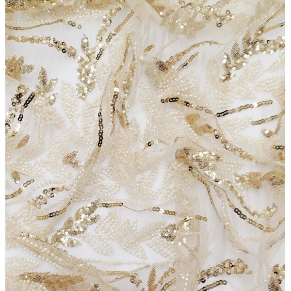 Tul Pedrería Beige [product.brand] 1 - Tejidos Yasmina 