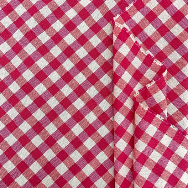 Loneta Cuadros Vichy Red And Gray 15mm [product.brand] 3 - Tejidos Yasmina 