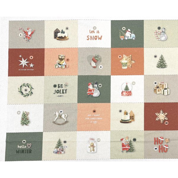 Panel Navidad Calendario de Adviento en Algodón 100% [product.brand] 2 - Tejidos Yasmina 