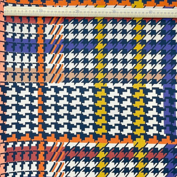 Neopreno Estampado Pata de Gallo Multicolor – Tejido Elástico y Versátil [product.brand] 2 - Tejidos Yasmina 