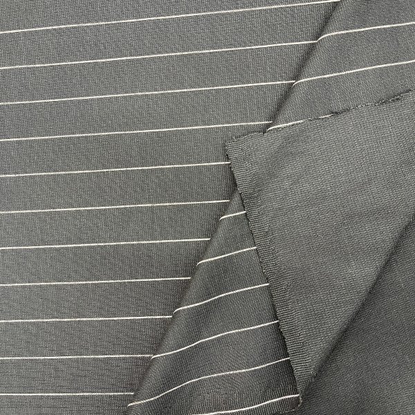 Punto Roma Gris con Rayas Finas – Tejido Elástico [product.brand] 2 - Tejidos Yasmina 