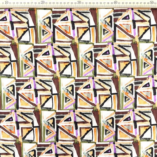 Lycra Estampada Geométrica Abstracta – Tejido Elástico Multicolor [product.brand] 1 - Tejidos Yasmina 