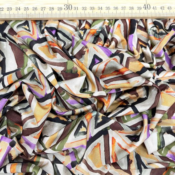 Lycra Estampada Geométrica Abstracta – Tejido Elástico Multicolor [product.brand] 2 - Tejidos Yasmina 