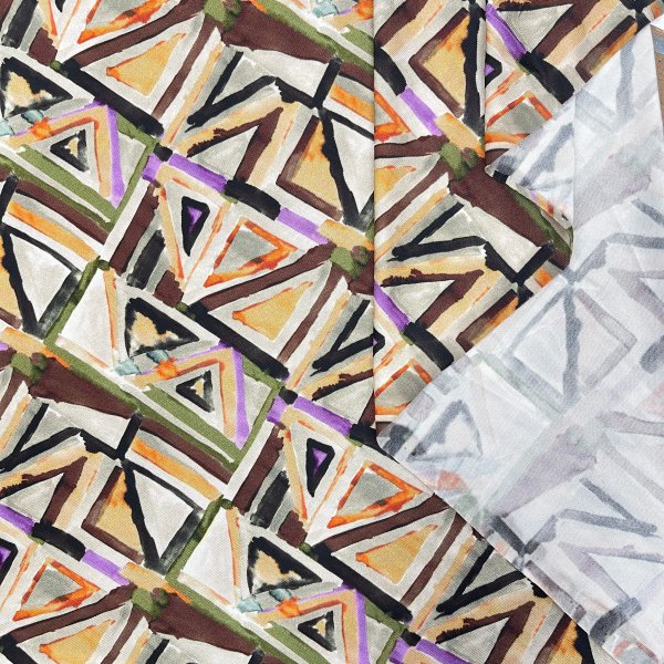 Lycra Estampada Geométrica Abstracta – Tejido Elástico Multicolor [product.brand] 3 - Tejidos Yasmina 