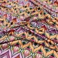 Lycra Estampada Geométrica Multicolor – Tejido Elástico Moderno