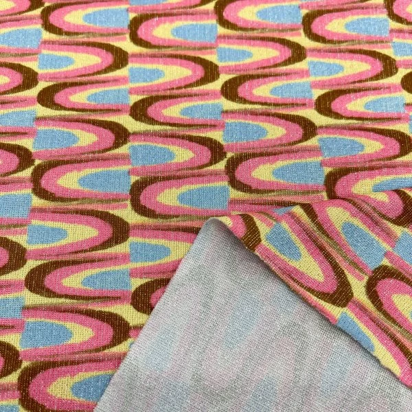 Lycra Estampada Retro Multicolor – Tejido Elástico con Brillo [product.brand] 1 - Tejidos Yasmina 