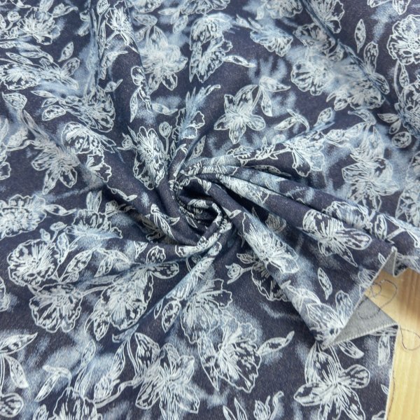 TELA DENIM FLOWERS [product.brand] 2 - Tejidos Yasmina 