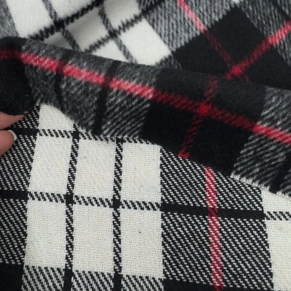 Paño de cuadros escoceses negro, blanco y rojo [product.brand] 1 - Tejidos Yasmina 