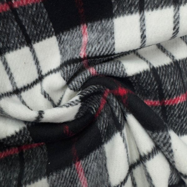 Paño de cuadros escoceses negro, blanco y rojo [product.brand] 6 - Tejidos Yasmina 