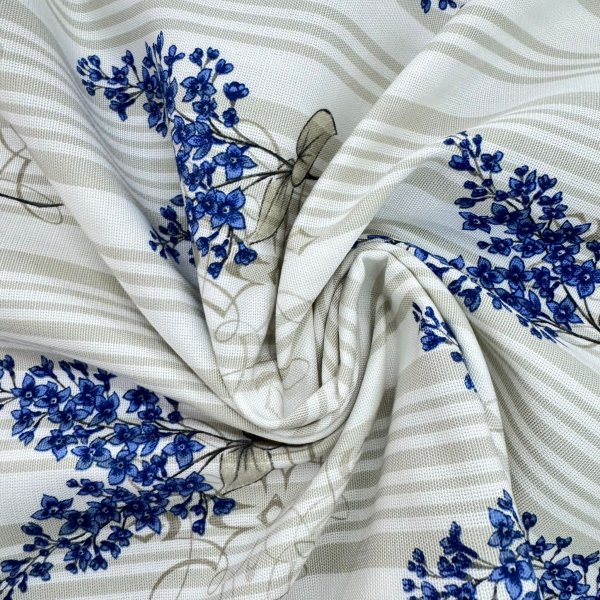 Tela Antimanchas “Flores Azul & Beige” – Estampado Floral 160 cm [product.brand] 2 - Tejidos Yasmina 