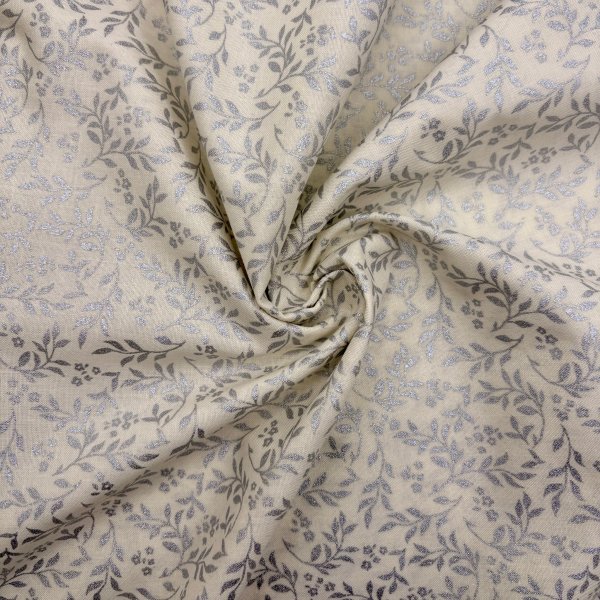 Algodón Navidad blanco y dorado – Ramitas [product.brand] 2 - Tejidos Yasmina 