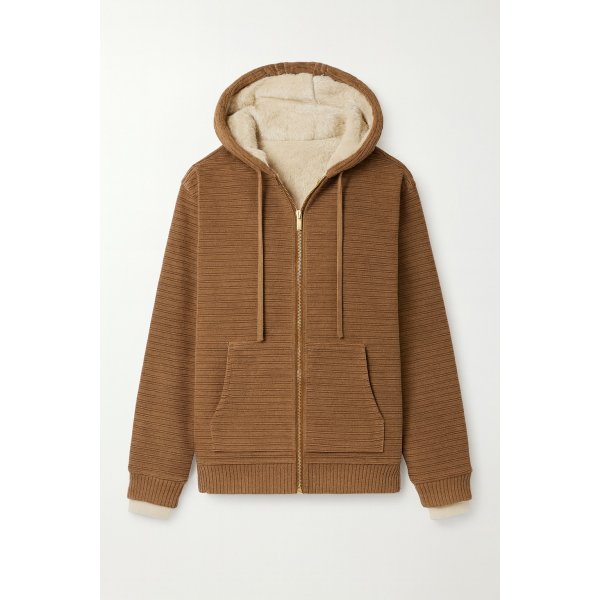 Tela borreguito beige con canalé marrón | Doble cara cálida 1,40 m [product.brand] 7 - Tejidos Yasmina 