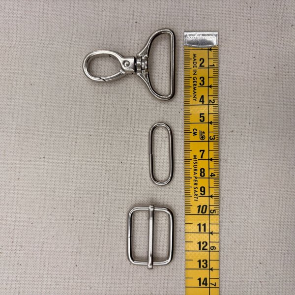 Hebilla Reguladora 30 mm Plata | Herraje para Bolsos y Correas [product.brand] 4 - Tejidos Yasmina 
