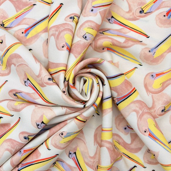 Tela Viscosa ECOVERO Pelicans Katia Fabrics – Tejido Ecológico para Vestidos y Blusas Katia Fabrics 2 - Tejidos Yasmina 