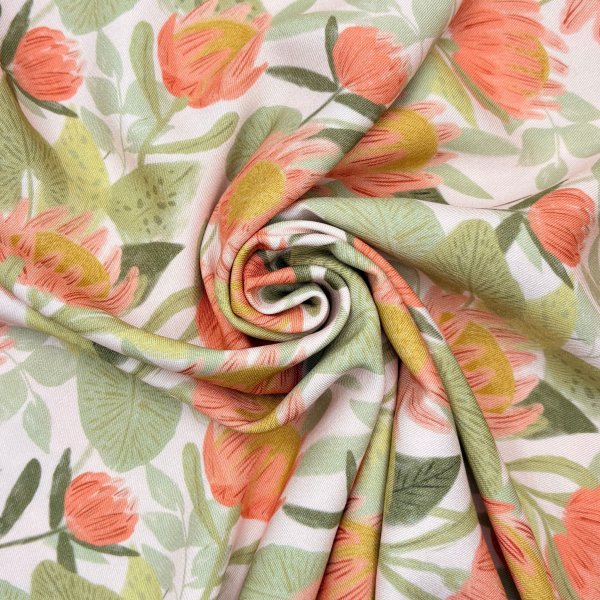 Tela Viscosa ECOVERO Boho Flowers Katia Fabrics – Tejido Ecológico para Vestidos y Blusas Katia Fabrics 2 - Tejidos Yasmina 