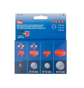 Set de Herramientas para Botones Anorak 12, 15 y 20 mm Prym 1 - Tejidos Yasmina 