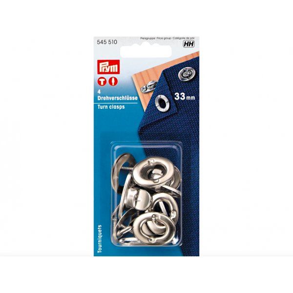 Cierres Giratorios 33mm Plata - Prym [product.brand] 2 - Tejidos Yasmina 