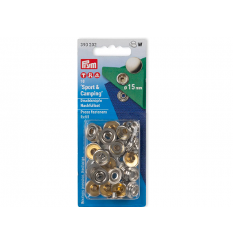 Set De Botones A Presión Sport & Camping De 15 mm Plateado - Prym Prym 1 - Tejidos Yasmina 