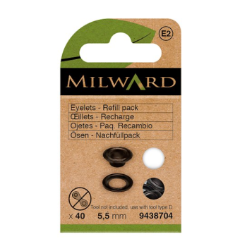 Pack De Ojetes De 5,5 mm Negro - Milward [product.brand] 1 - Tejidos Yasmina 