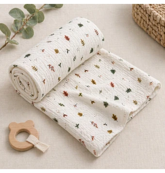 Tela muselina algodón hojas pequeñas estilo natural [product.brand] 5 - Tejidos Yasmina 