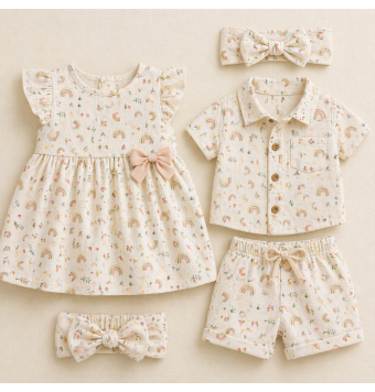 Tela muselina algodón hojas pequeñas estilo natural [product.brand] 3 - Tejidos Yasmina 