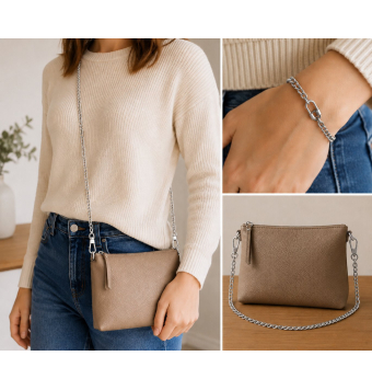 Cadena Para Bolsos 88 cm Plateado - Prym Prym 4 - Tejidos Yasmina 
