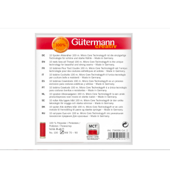 Set de 10 bobinas de hilo Gütermann Creativ 100 m – Colores pastel y básicos Gütermann 3 - Tejidos Yasmina 