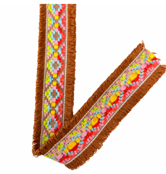 Cinta étnica decorativa con flecos | Galón boho para bolsos [product.brand] 2 - Tejidos Yasmina 