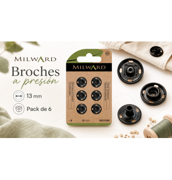 Broches a presión Milward 13mm Milward 2 - Tejidos Yasmina 