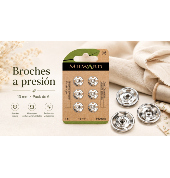 Broches a presión Milward 13 mm Milward 2 - Tejidos Yasmina 