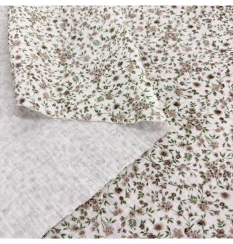 copy of Tela de muselina estampada flores beige 100% algodón [product.brand] 1 - Tejidos Yasmina 