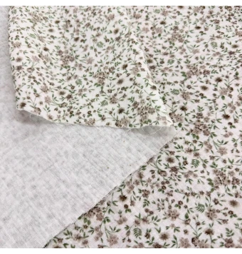 copy of Tela de muselina estampada flores beige 100% algodón [product.brand] 1 - Tejidos Yasmina 